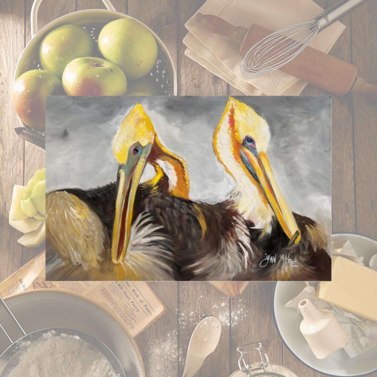 Picture of Carolines Treasures JMK1025PLMT Pelicans Preening Fabric Placemat