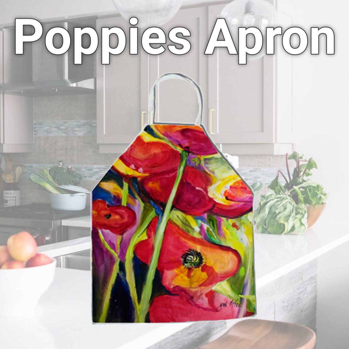 Picture of Carolines Treasures JMK1173APRON Poppies Apron