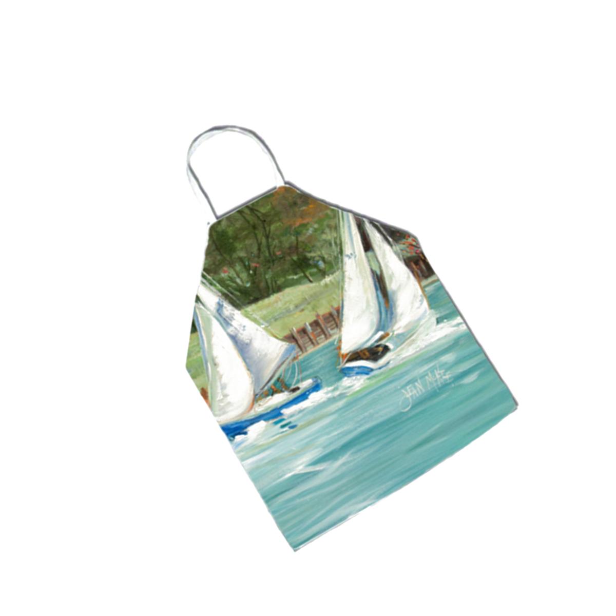 Picture of Carolines Treasures JMK1291APRON Boats On The Bay Sailboats Apron