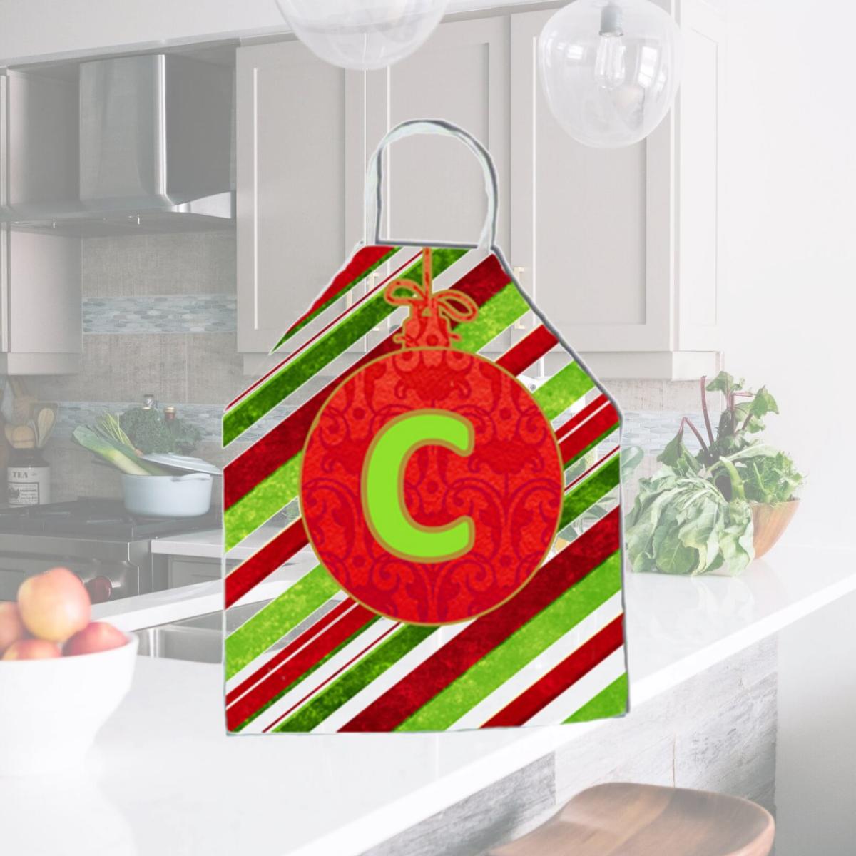 Picture of Carolines Treasures CJ1039-CAPRON Christmas Oranment Holiday Initial Letter C Apron