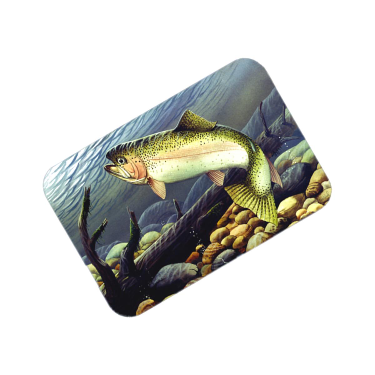 Picture of Carolines Treasures PTW2039LCB Rainbow Trout Glass Cutting Board- Large