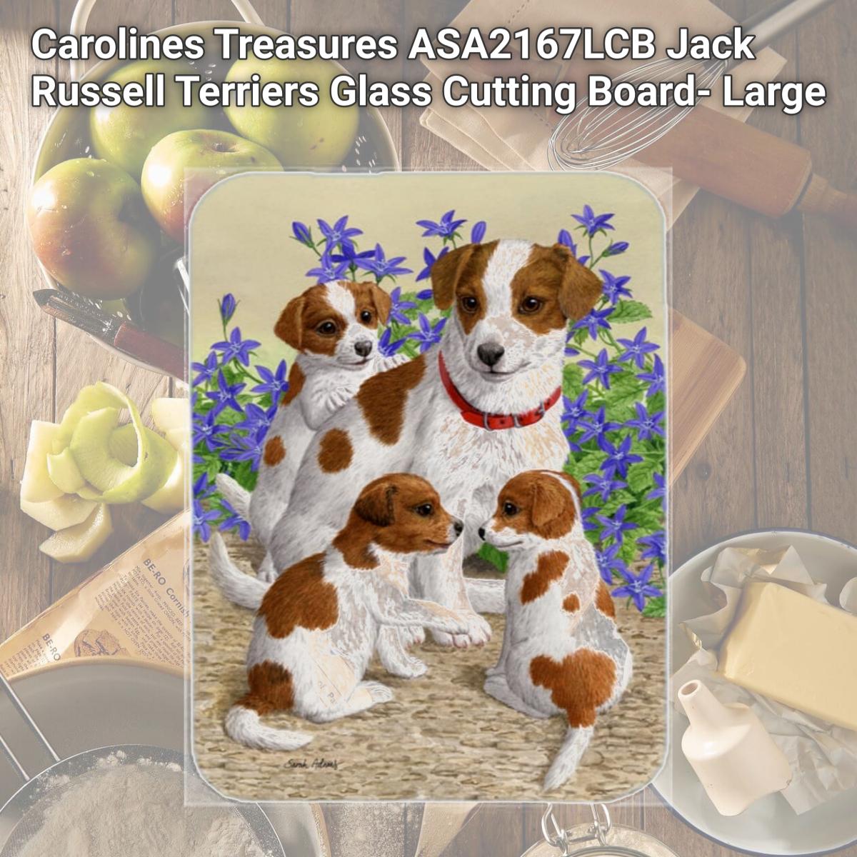 Picture of Carolines Treasures ASA2167LCB Jack Russell Terriers Glass Cutting Board- Large