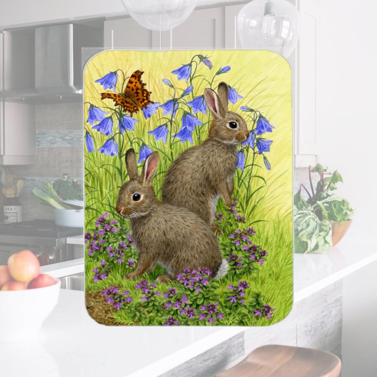 Picture of Carolines Treasures ASA2152LCB Rabbits Glass Cutting Board- Large