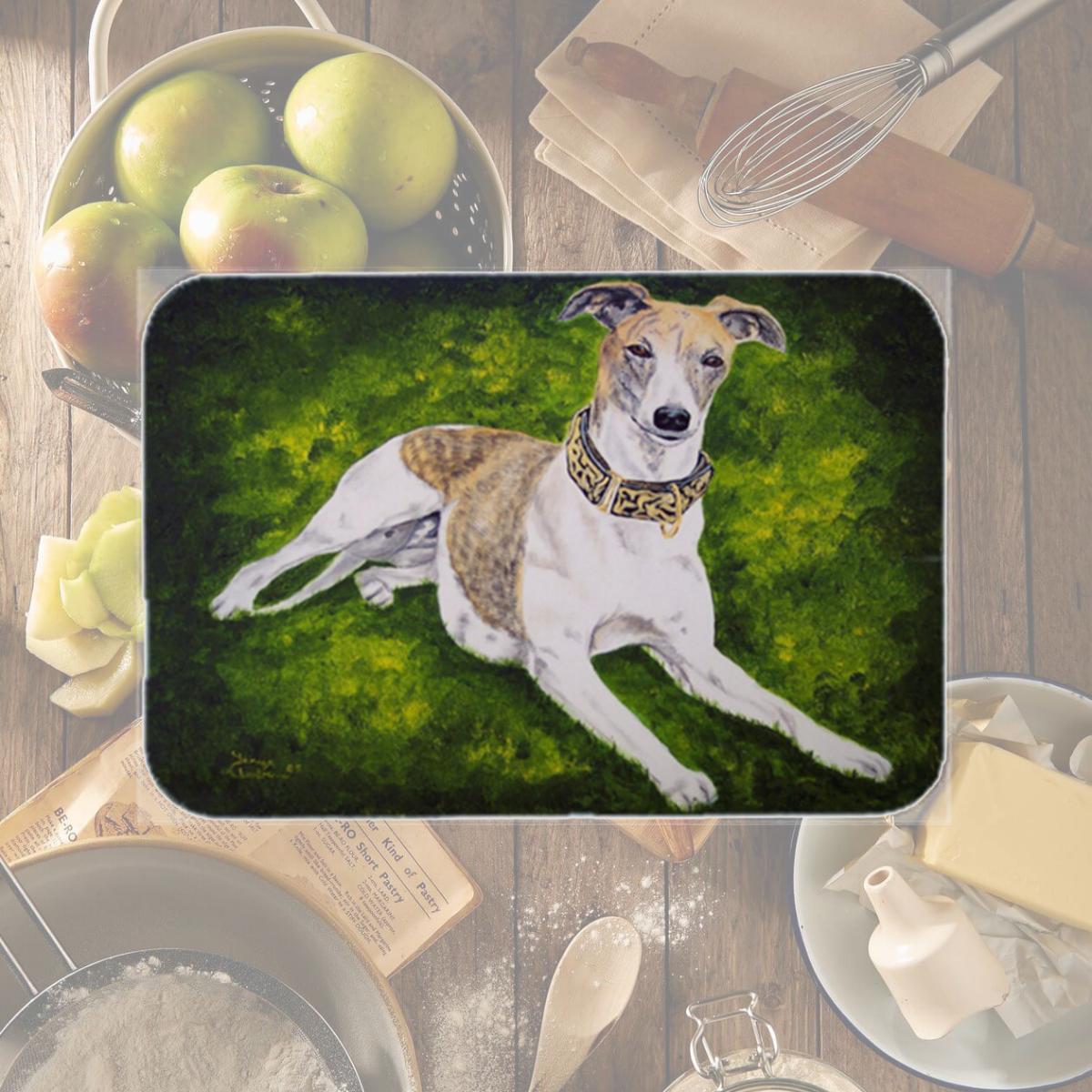 Picture of Carolines Treasures AMB1045LCB Isabella Greyhound Glass Large Cutting Board