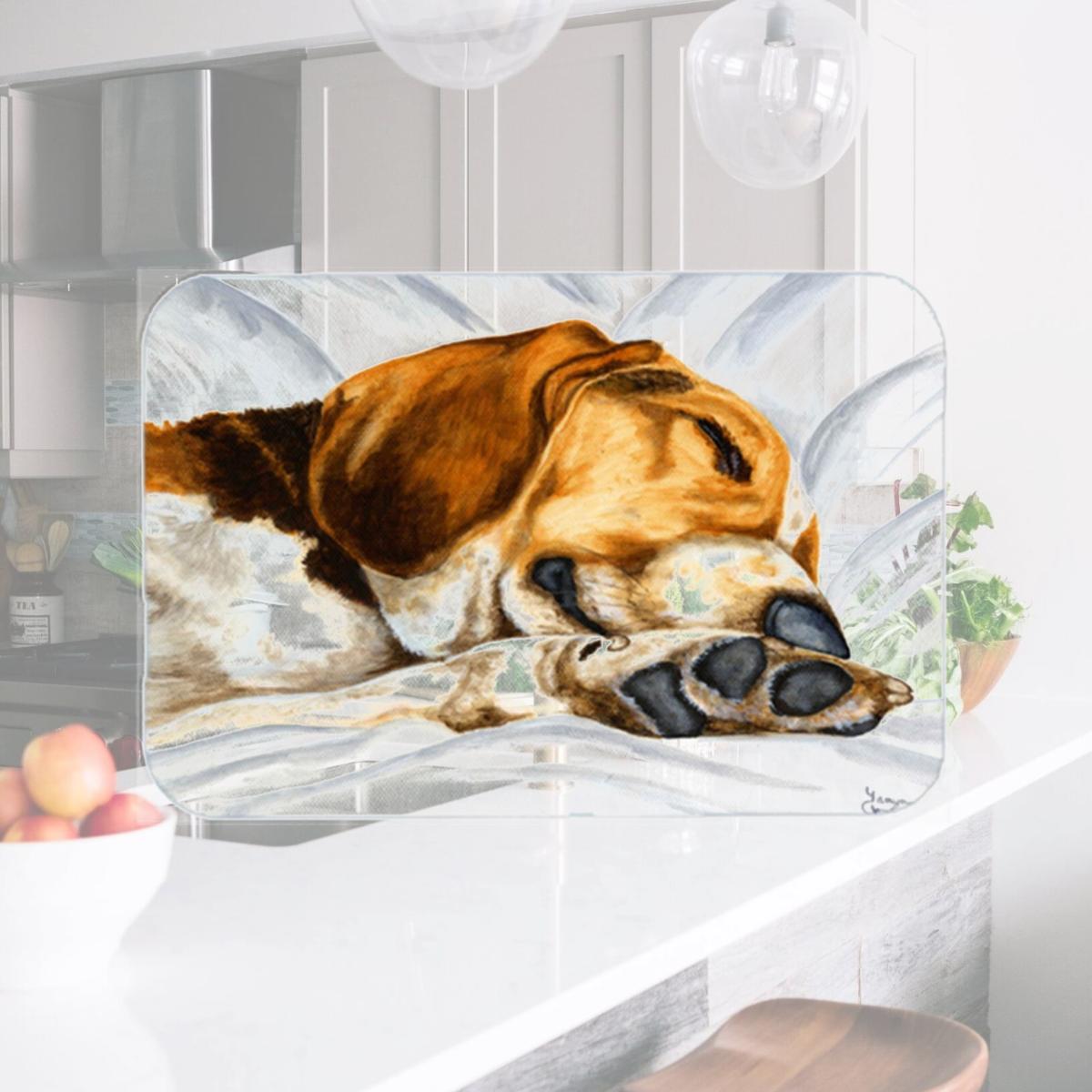 Picture of Carolines Treasures AMB1076LCB Beagle Bliss Glass Large Cutting Board