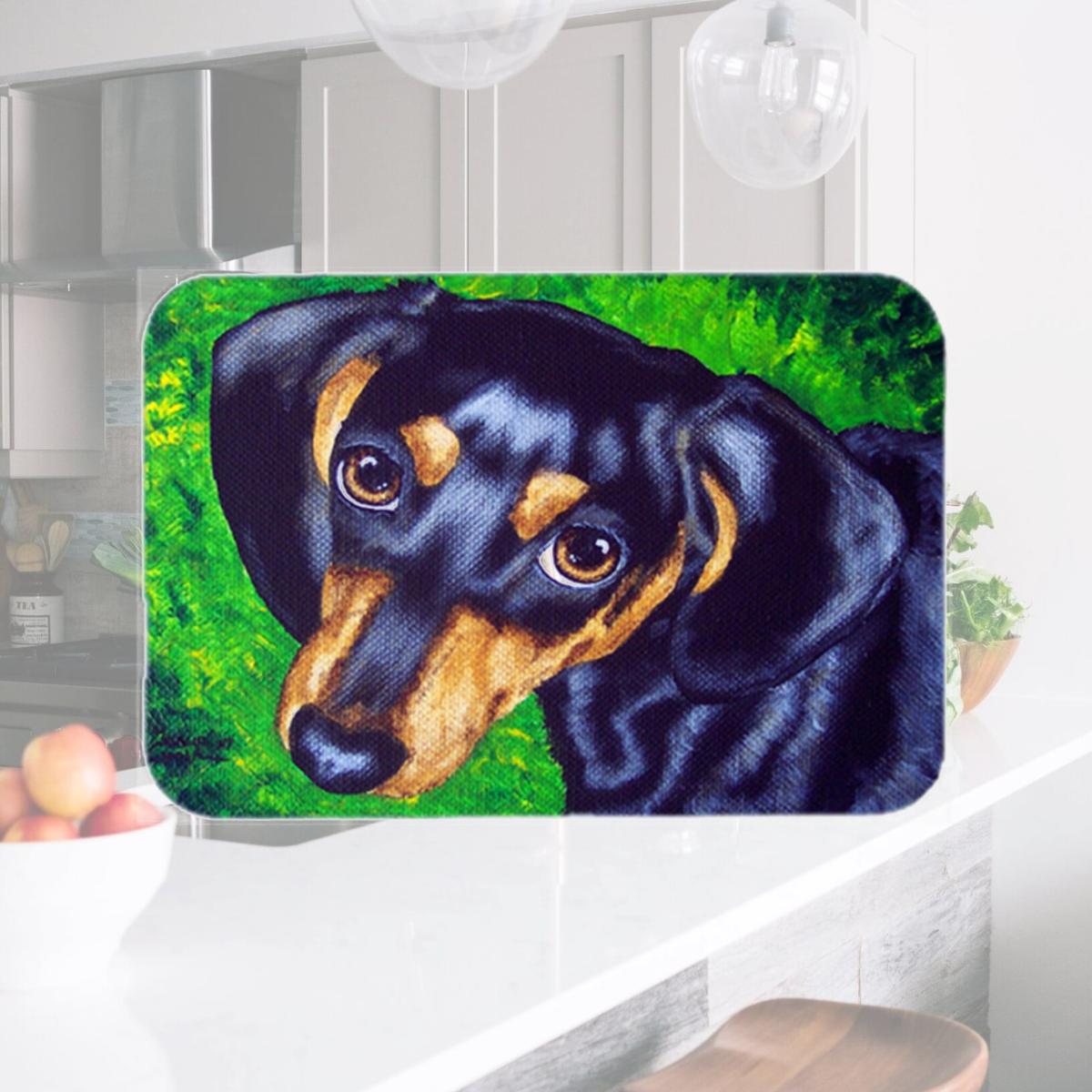 Picture of Carolines Treasures AMB1173LCB Tootsie Dachshund Glass Large Cutting Board