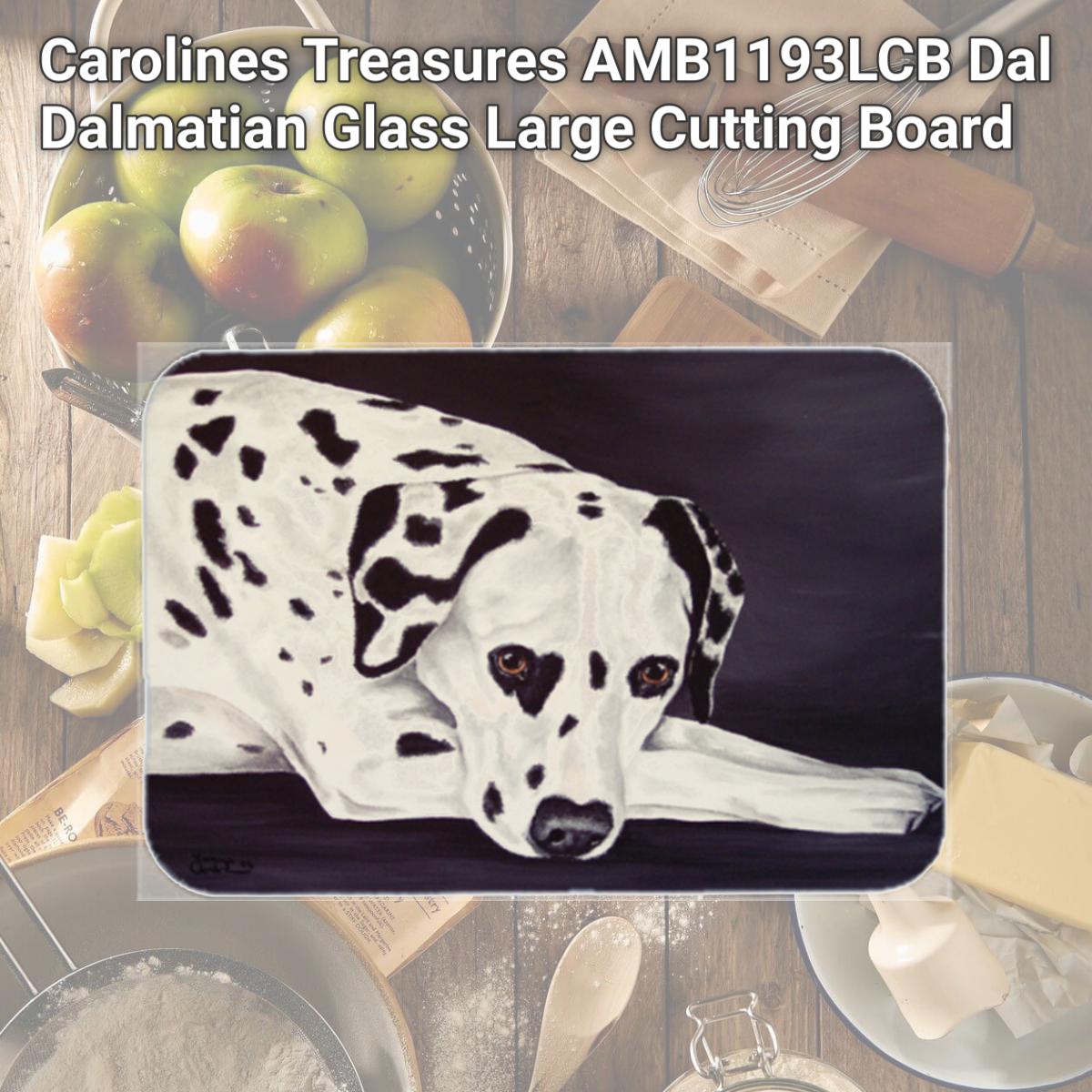Picture of Carolines Treasures AMB1193LCB Dal Dalmatian Glass Large Cutting Board