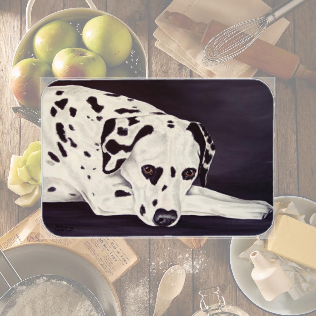 Picture of Carolines Treasures AMB1193LCB Dal Dalmatian Glass Large Cutting Board
