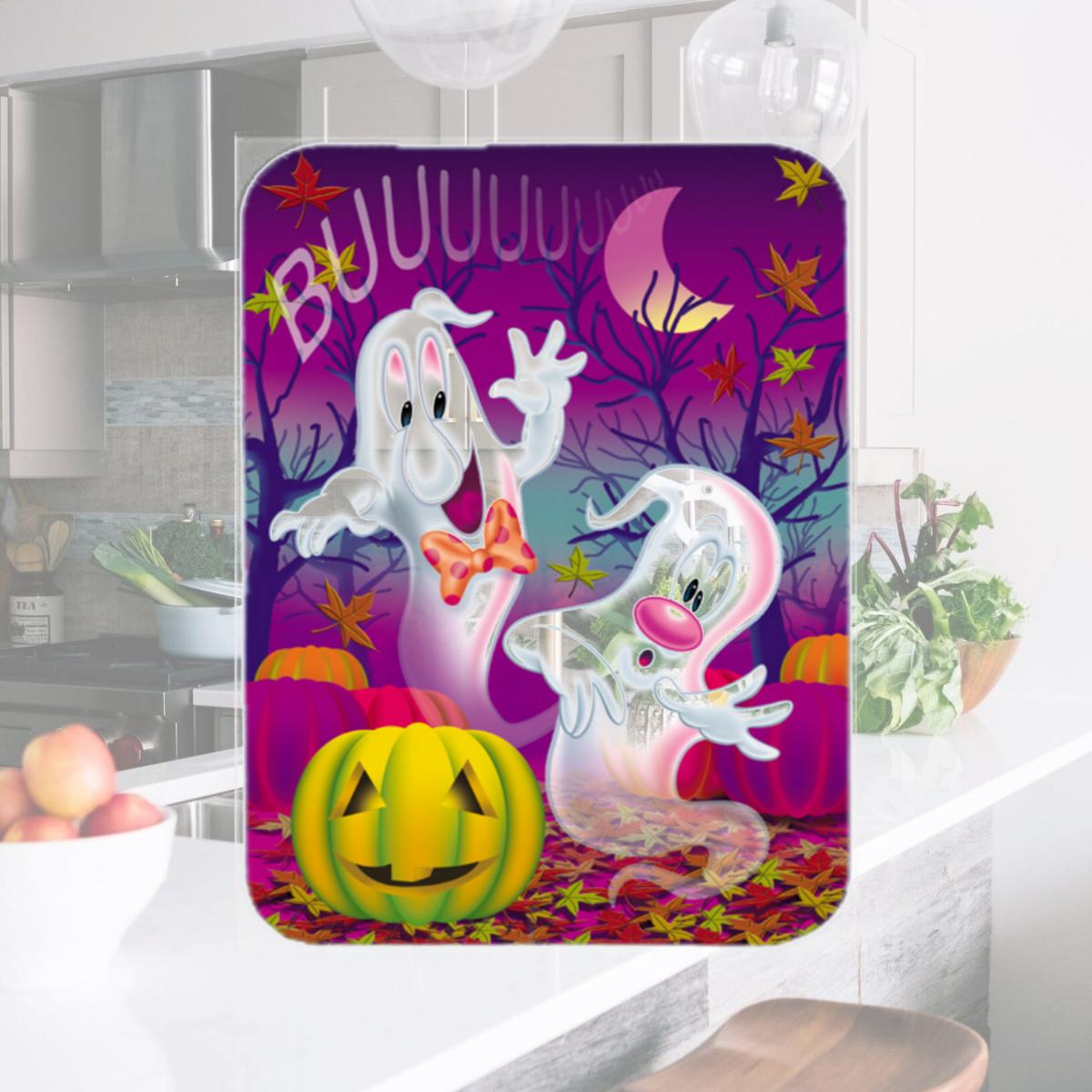 Picture of Carolines Treasures APH3798LCB Buuu Ghosts Halloween Glass Large Cutting Board