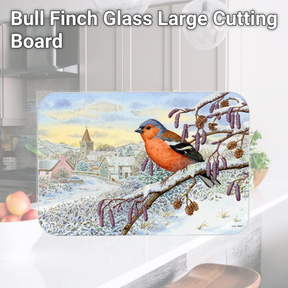 Picture of Carolines Treasures ASA2193LCB Bull Finch Glass Large Cutting Board