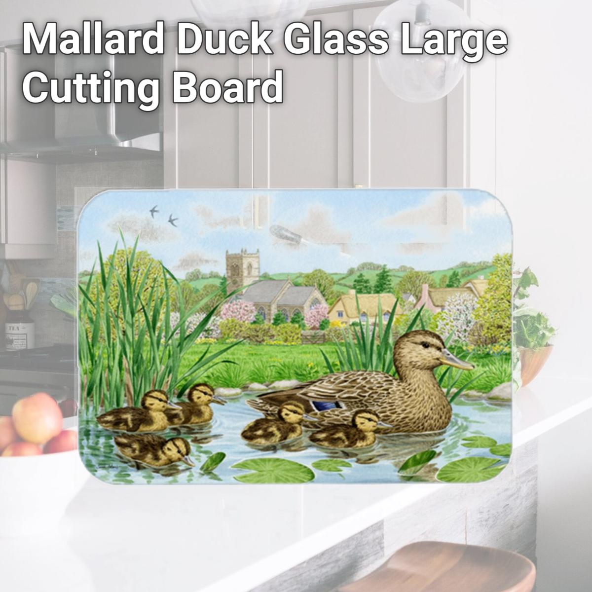 Picture of Carolines Treasures ASA2178LCB Mallard Duck Glass Large Cutting Board