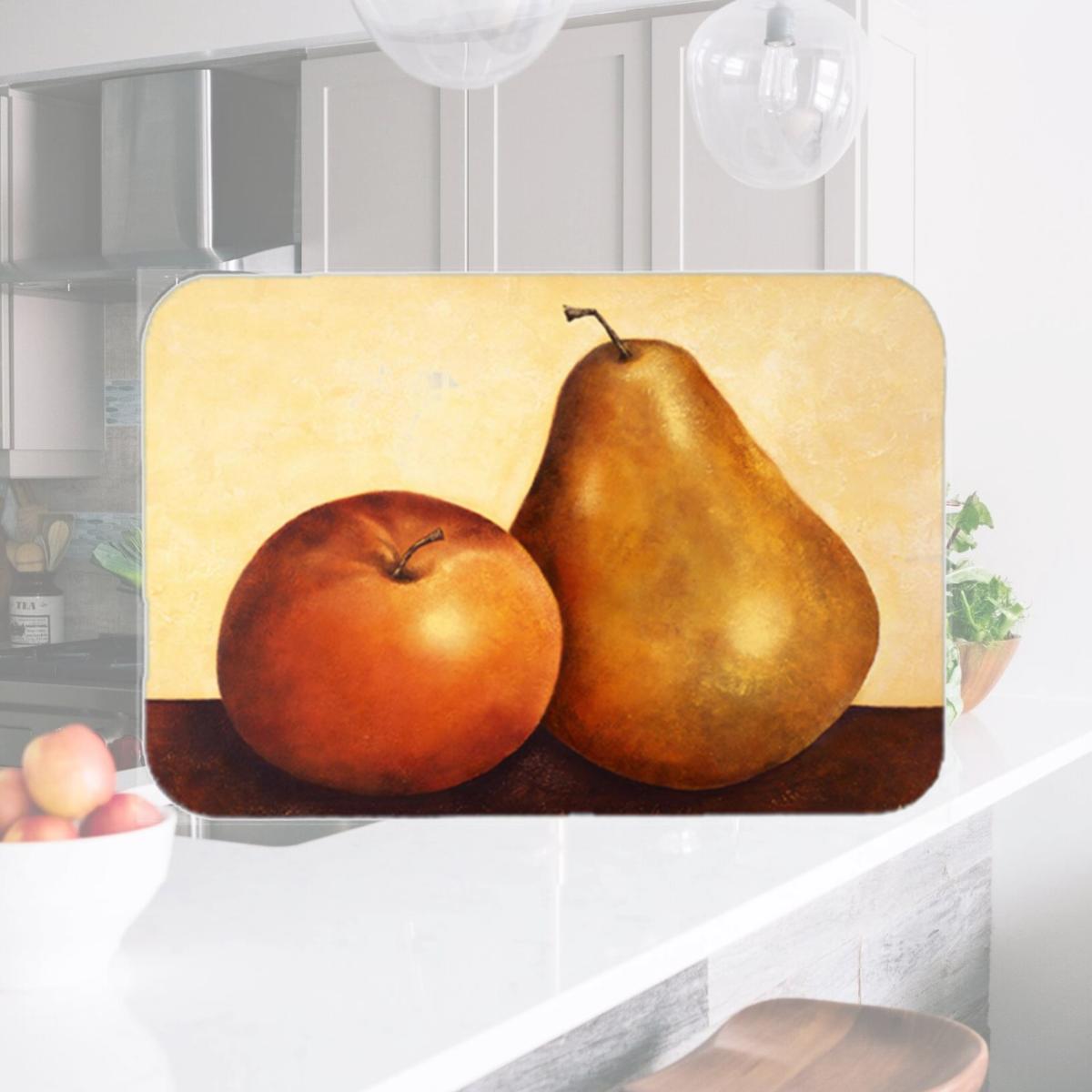 Picture of Carolines Treasures BABE0089LCB Apple & Pear Glass Large Cutting Board
