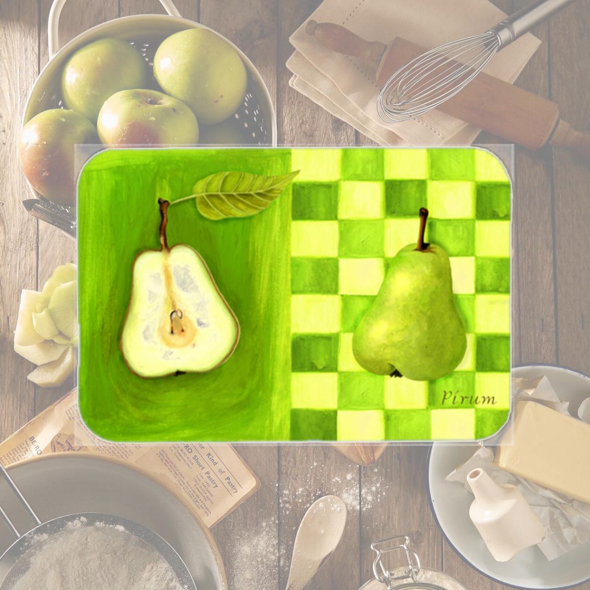 Picture of Carolines Treasures WHW0121LCB Pear by Ute Nuhn Glass Large Cutting Board