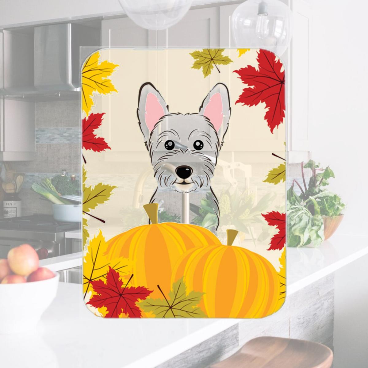 Picture of Carolines Treasures BB2032LCB Westie Thanksgiving Glass Cutting Board- Large