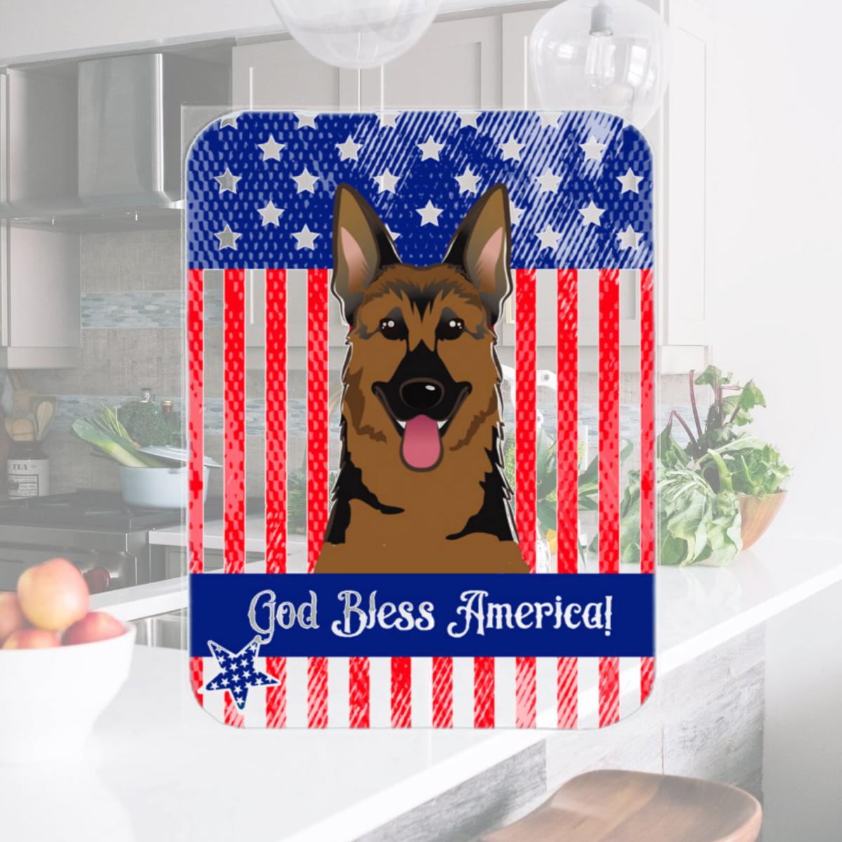 Picture of Carolines Treasures BB2141LCB German Shepherd Glass Cutting Board- Large