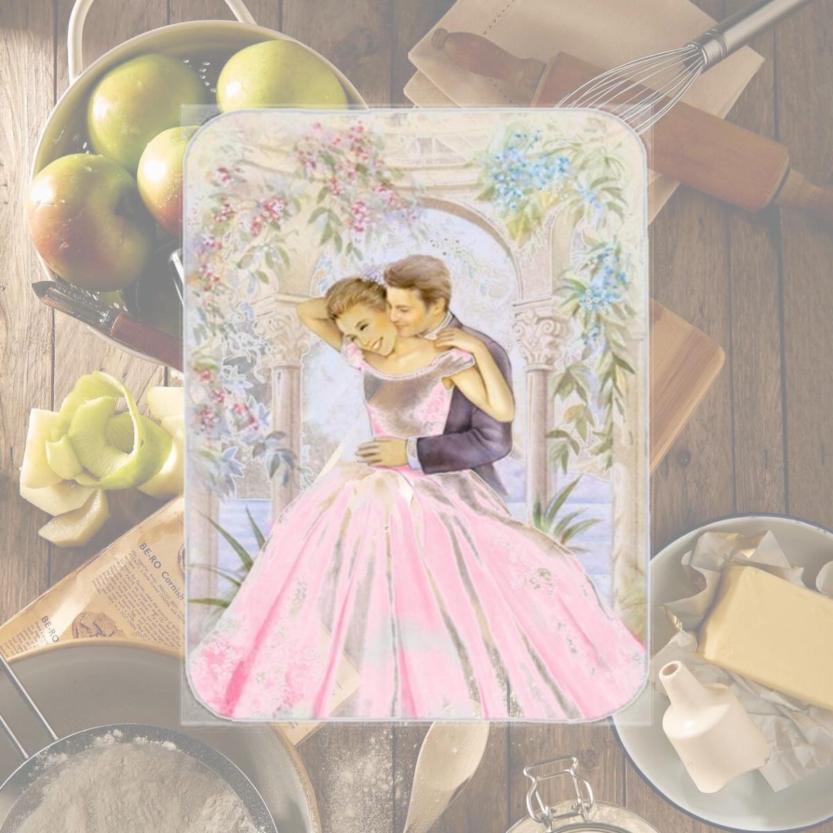 Picture of Carolines Treasures APH8293LCB Romantic Couple Kiss Glass Cutting Board, Large