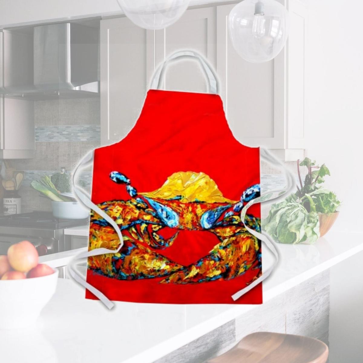 Picture of Carolines Treasures MW1115APRON Crab Fat & Sassy Apron
