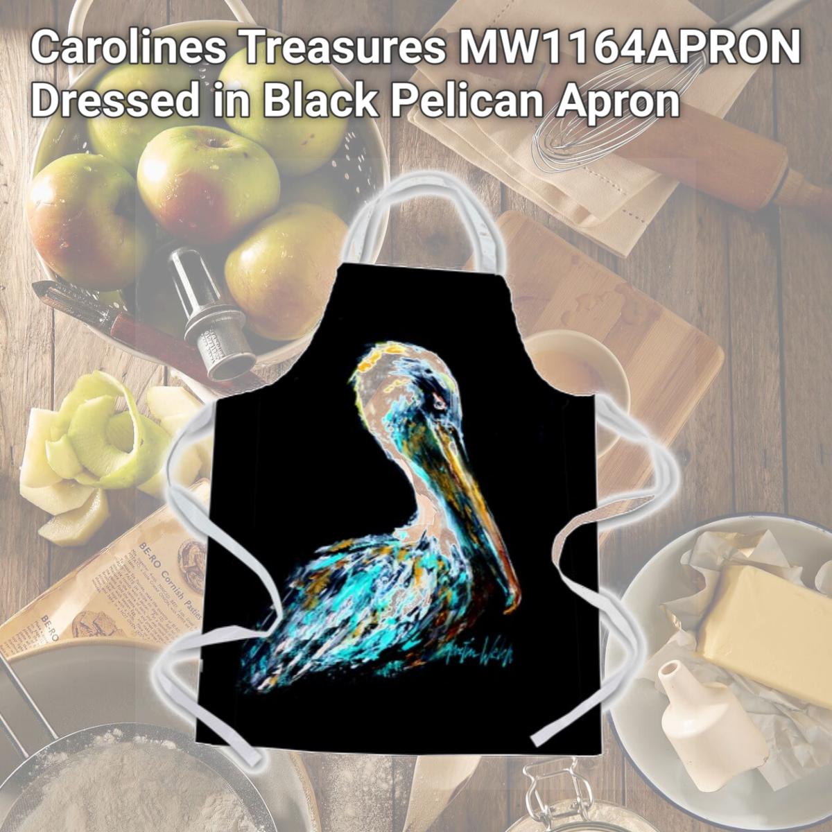 Picture of Carolines Treasures MW1164APRON Dressed in Black Pelican Apron