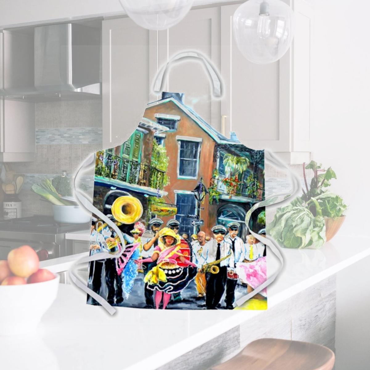 Picture of Carolines Treasures MW1246APRON New Orleans French Quarter Frolic Apron