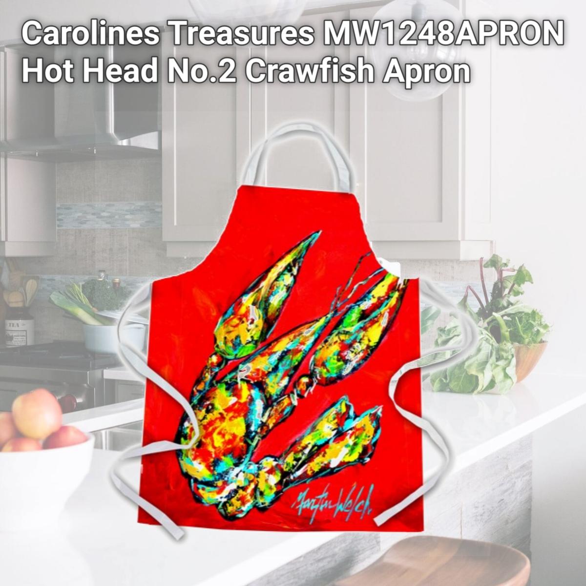 Picture of Carolines Treasures MW1248APRON Hot Head No.2 Crawfish Apron