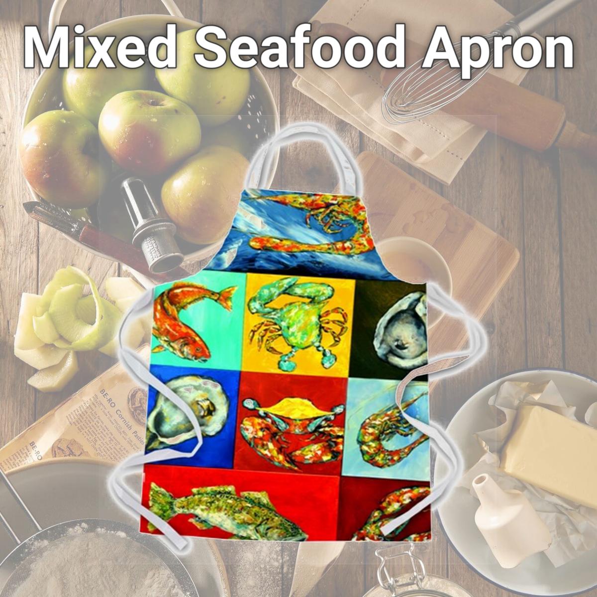 Picture of Carolines Treasures MW1250APRON Mixed Seafood Apron
