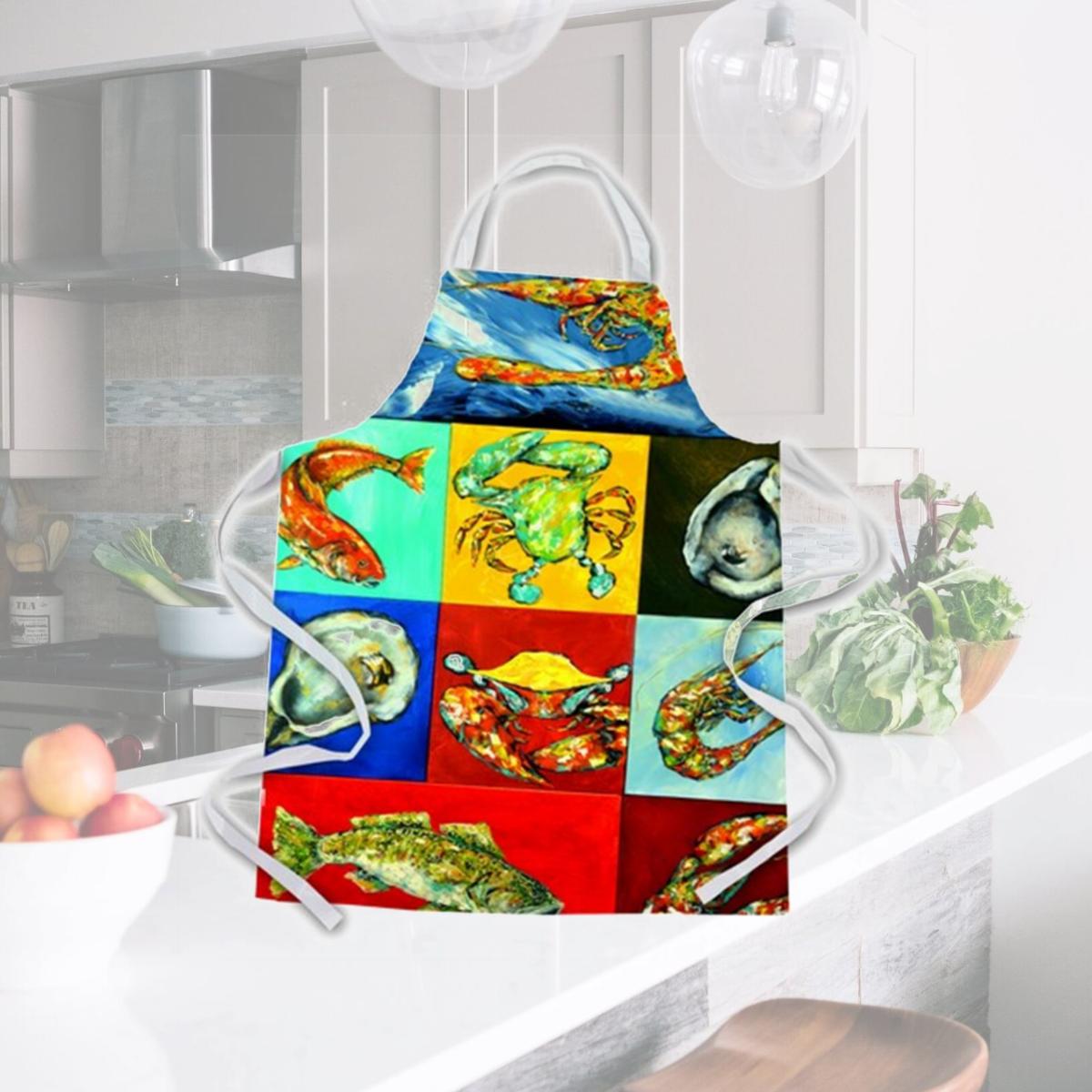 Picture of Carolines Treasures MW1250APRON Mixed Seafood Apron