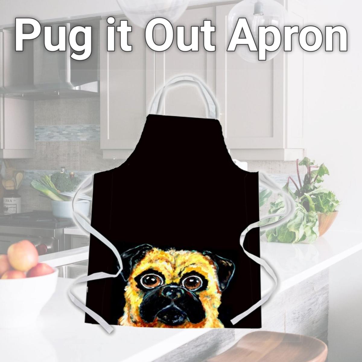 Picture of Carolines Treasures MW1254APRON Pug it Out Apron