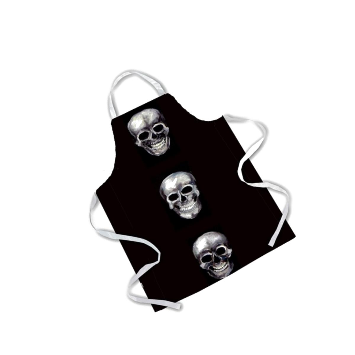 Picture of Carolines Treasures MW1255APRON Say Cheese Skulls Apron