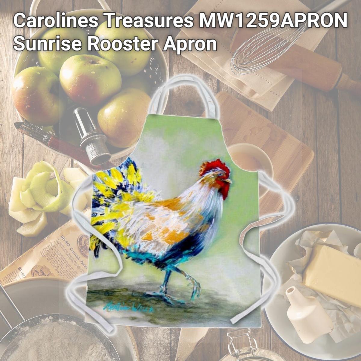 Picture of Carolines Treasures MW1259APRON Sunrise Rooster Apron