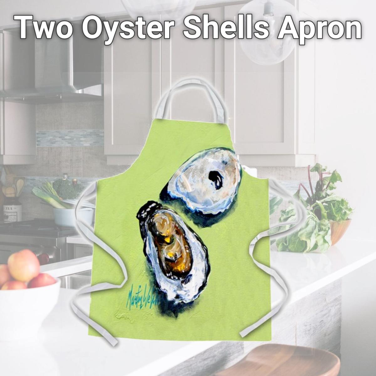 Picture of Carolines Treasures MW1262APRON Two Oyster Shells Apron