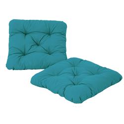 Alma3-50 Outdoor & Indoor Furniture Alma Seat Cushions, Teal - 19.7 X 19.7 X 2.3 In., Set Of 2