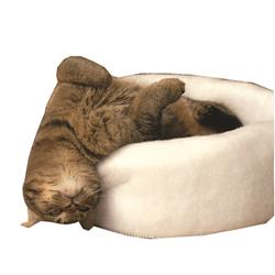 7 X 20 X 17 In. Mysterious Kitty Kuddler Bed - White