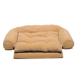 Carolina Pet 015300 Ortho Sleeper Comfort Couch With Removable Cushion - Saddle, Small