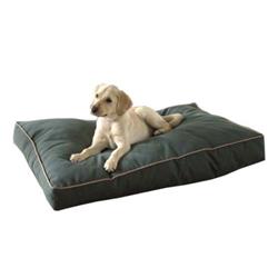 Carolina Pet 015650 Solid Faux Gusset Jamison Pet Bed - Hunter Green With Tan Cord, Small