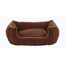 Carolina Pet 019190 Microfiber Low Profile Poly Fill Kuddle Lounge Pet Bed - Chocolate, Medium
