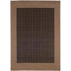 10052000086130t 8 Ft. 6 In. X 13 Ft. Recife Checkered Field Rug - Black & Cocoa