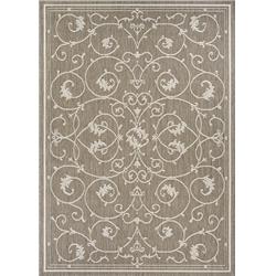 15832312039055t 3 Ft. 9 In. X 5 Ft. 5 In. Recife Veranda Power Loomed Rectangle Area Rug - Champagne & Taupe
