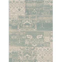55690803053076t 5 Ft. 3 In. X 7 Ft. 6 In. Afuera Country Cottage Power Loomed Transitional Rectangle Area Rug - Sea Mist & Ivory