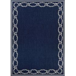 16826500086130t 8 Ft. 6 In. X 13 Ft. Recife Rope Knot Power Loomed Rectangle Area Rug - Ivory & Indigo
