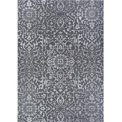 23293108020037t 2 Ft. X 3 Ft. 7 In. Monte Carlo Palmette Power Loomed Rectangle Area Rug - Black, Gray & Ivory