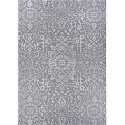 23294716020037t 2 Ft. X 3 Ft. 7 In. Monte Carlo Palmette Power Loomed Rectangle Area Rug - Gray & Ivory