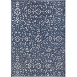 23316427020037t 2 Ft. X 3 Ft. 7 In. Monte Carlo Summer Vines Power Loomed Rectangle Area Rug - Navy & Ivory