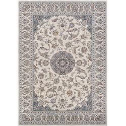 Je656454023077u 2 Ft. 3 In. X 7 Ft. 7 In. Monarch Medallion Power Loomed Rectangle Area Rug - Antique Cream & Slate