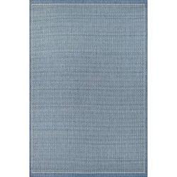 10011212076076n 7 Ft. 6 In. X 7 Ft. 6 In. Recife Saddlestitch Rug, Champagne & Blue