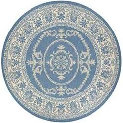 10781212076076n 7 Ft. 6 In. X 7 Ft. 6 In. Recife Antique Medallion Rug, Champagne & Blue