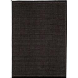 10012000039055t 3 Ft. 9 In. X 5 Ft. 5 In. Recife Saddlestitch Rug - Black & Cocoa