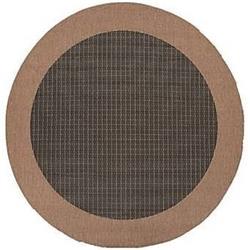 10052000023119u 2 Ft. 3 In. X 11 Ft. 9 In. Recife Checkered Field Rug - Black & Cocoa