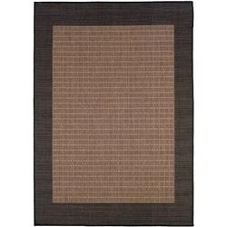 10052500018037t 2 X 3 Ft. 7 In. Recife Checkered Field Rug - Cocoa & Black