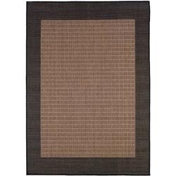 3 Ft. 9 In. X 5 Ft. 5 In. Recife Checkered Field Rug - Cocoa & Black