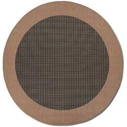 10052000076076n 7 Ft. 6 In. X 7 Ft. 6 In. Recife Checkered Field Rug - Black & Cocoa
